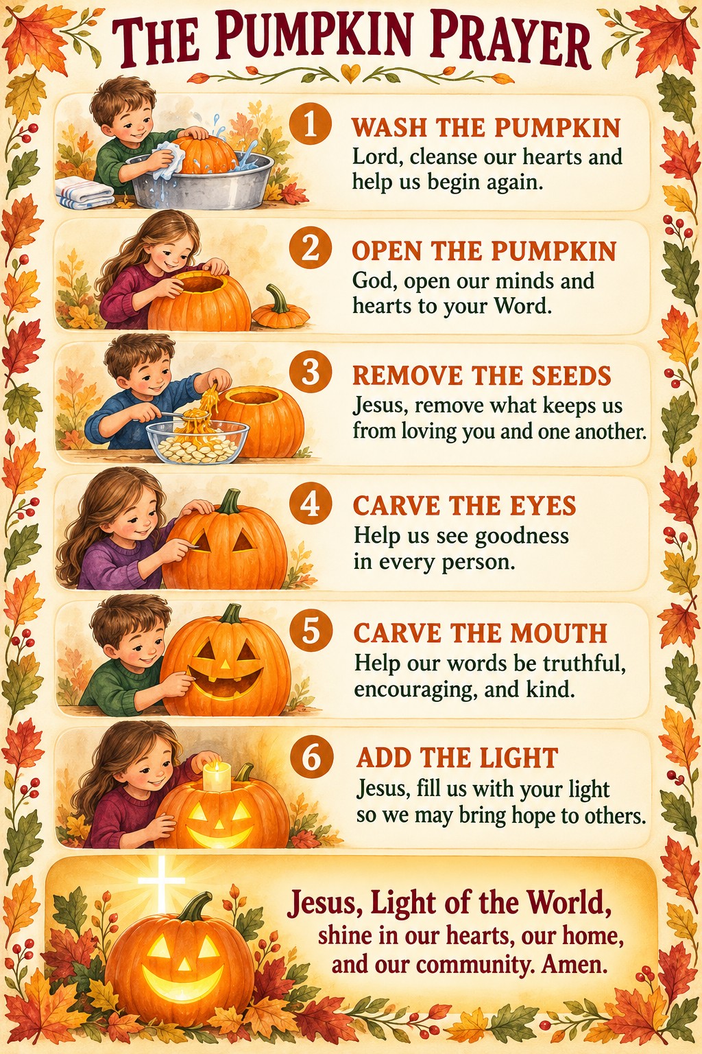 Family & Faith Zone: A Halloween Pumpkin Prayer and Looking Ahead